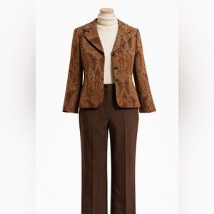 LeSuit Vintage Paisley Short Blazer — Sz 18